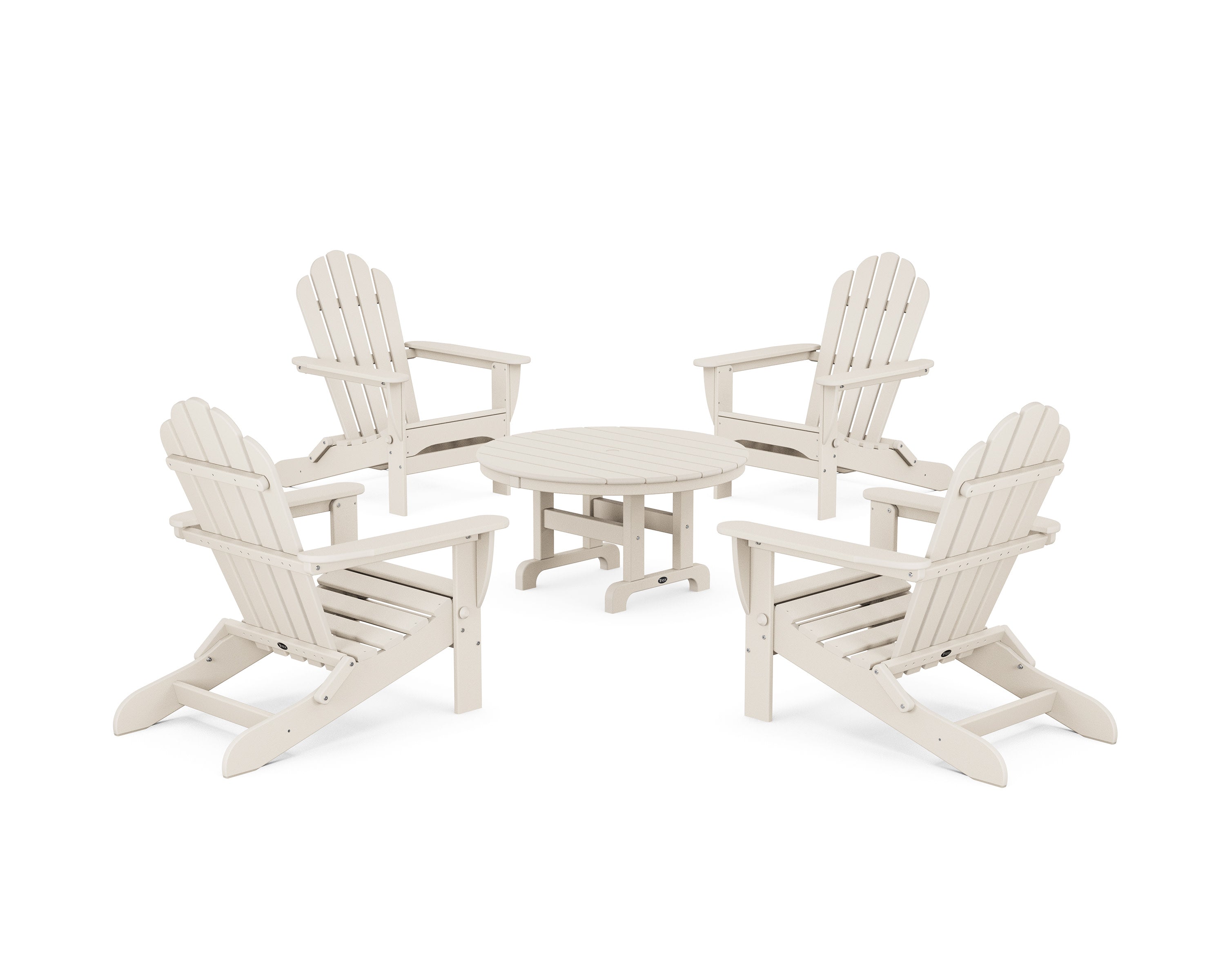 5-Piece Monterey Bay Folding Adirondack Chair Conversation Group