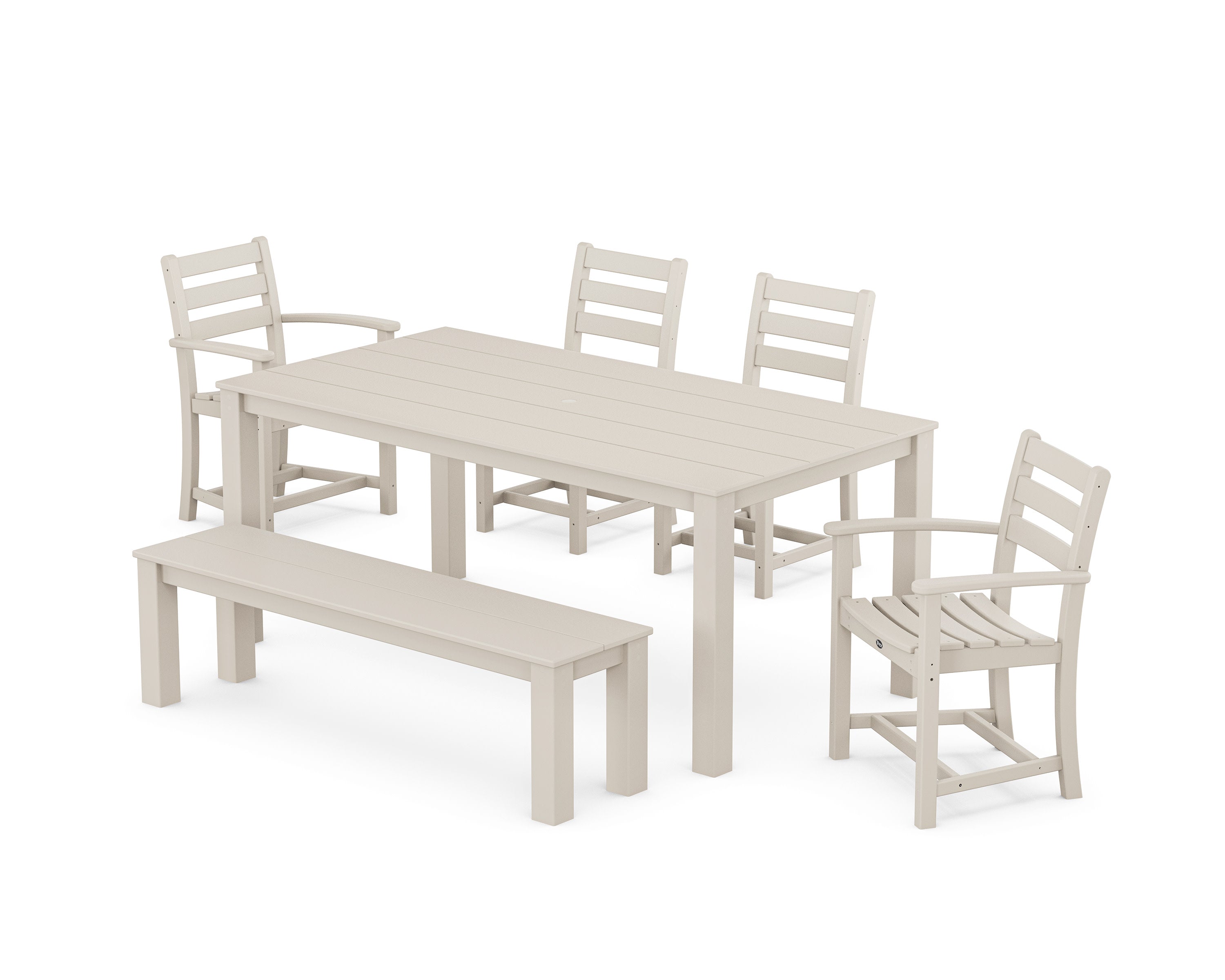 Monterey Bay 6-Piece Parsons Dining Set with Bench