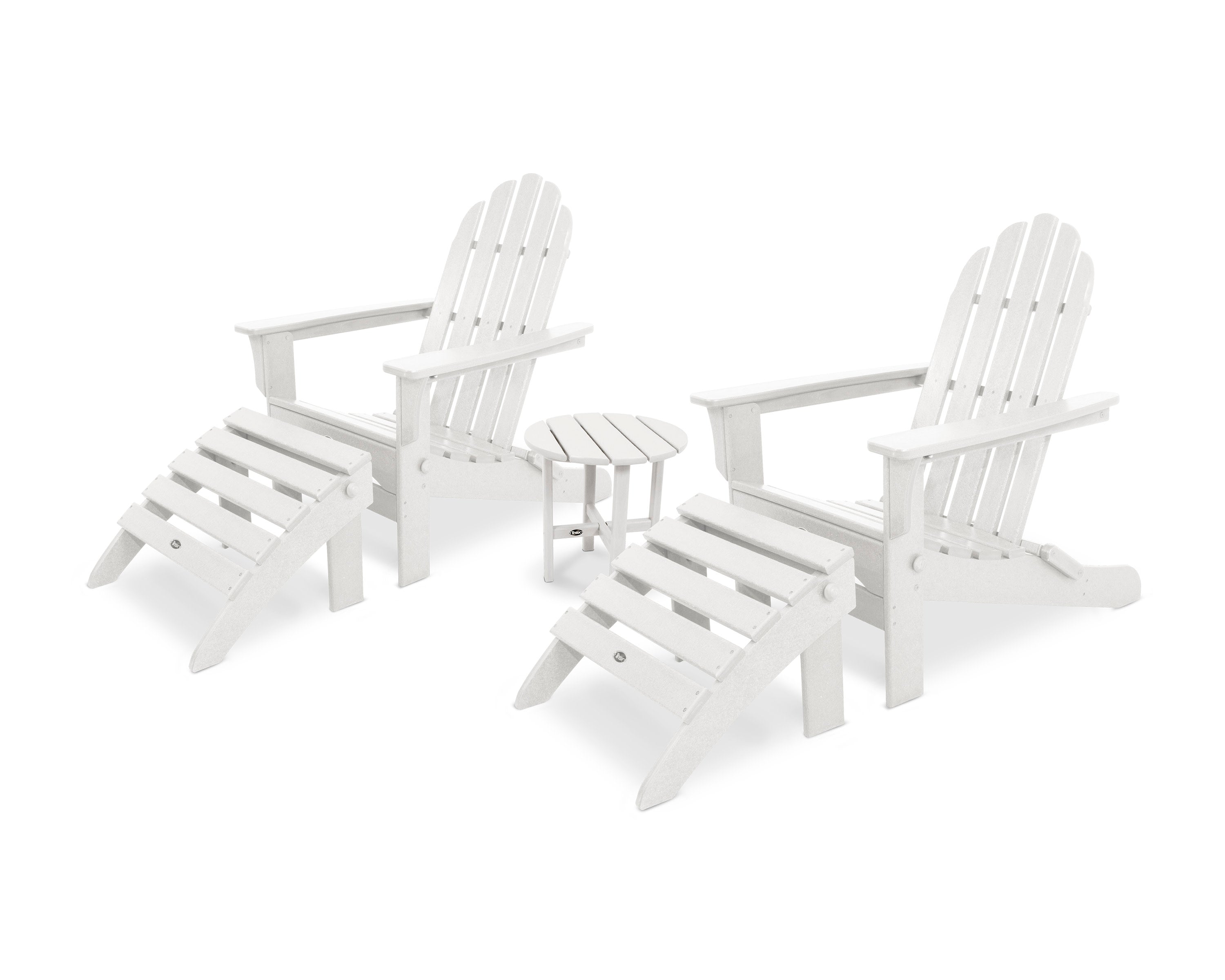 Cape Cod Folding Adirondack Set with Ottomans