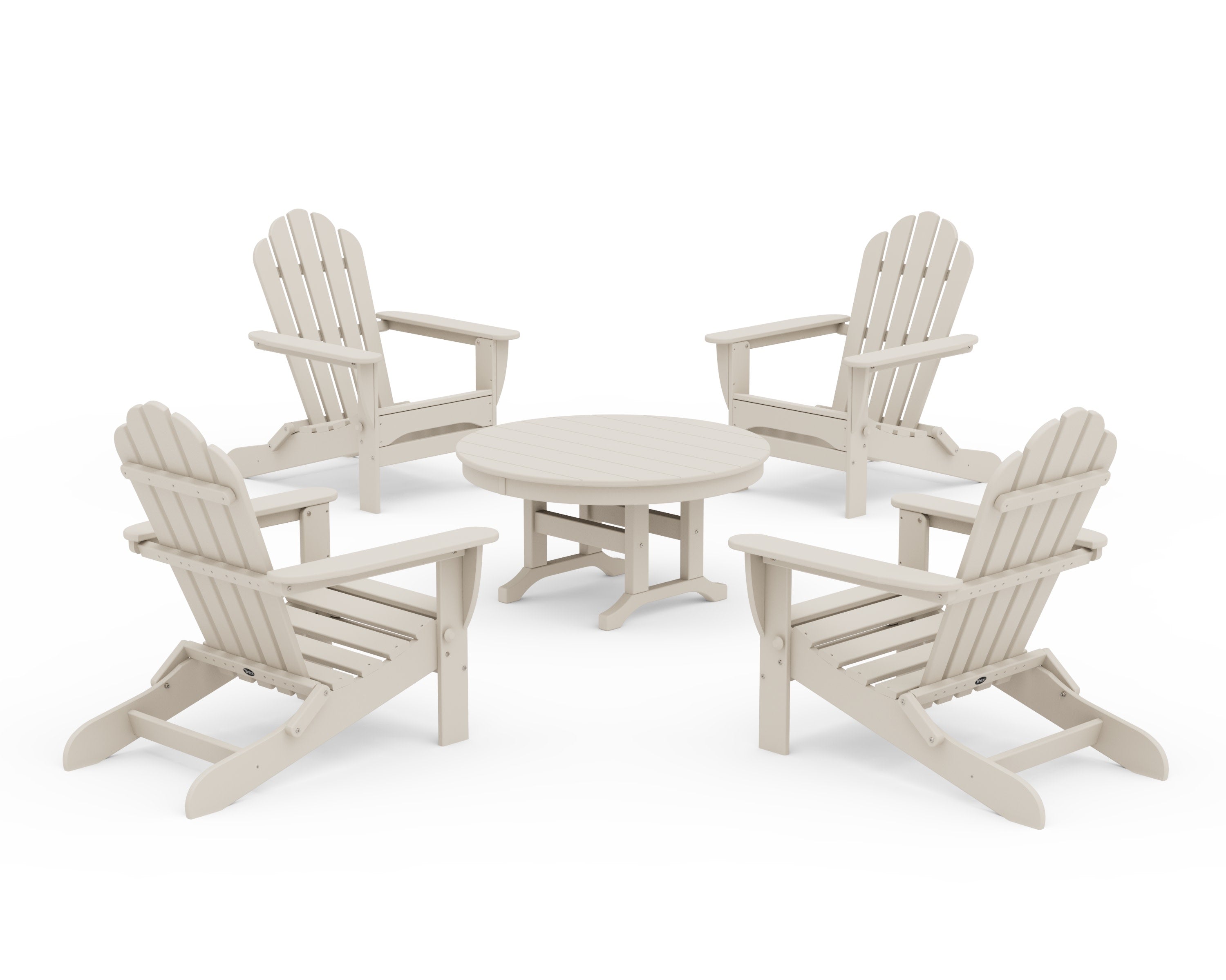 5-Piece Monterey Bay Folding Adirondack Chair Conversation Group