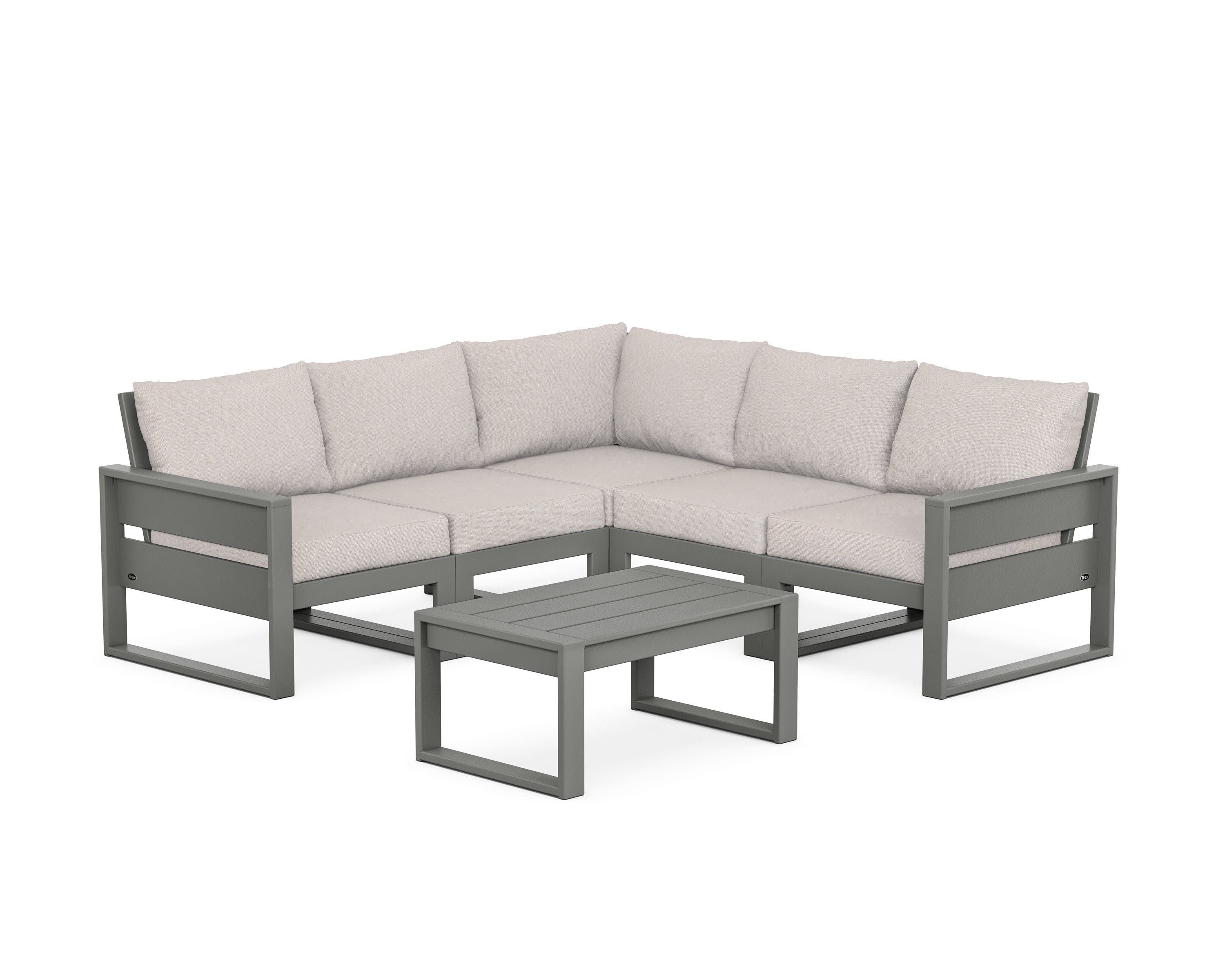 Eastport 6-Piece Deep Seating Sectional + Coffee Table Set