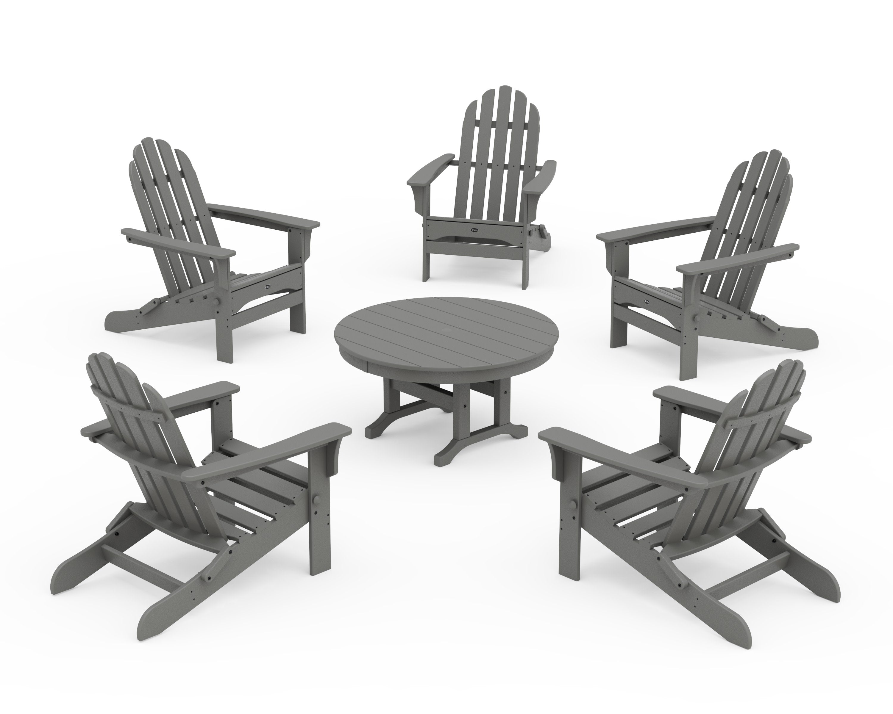 Cape Cod 6-Piece Folding Adirondack Conversation Set