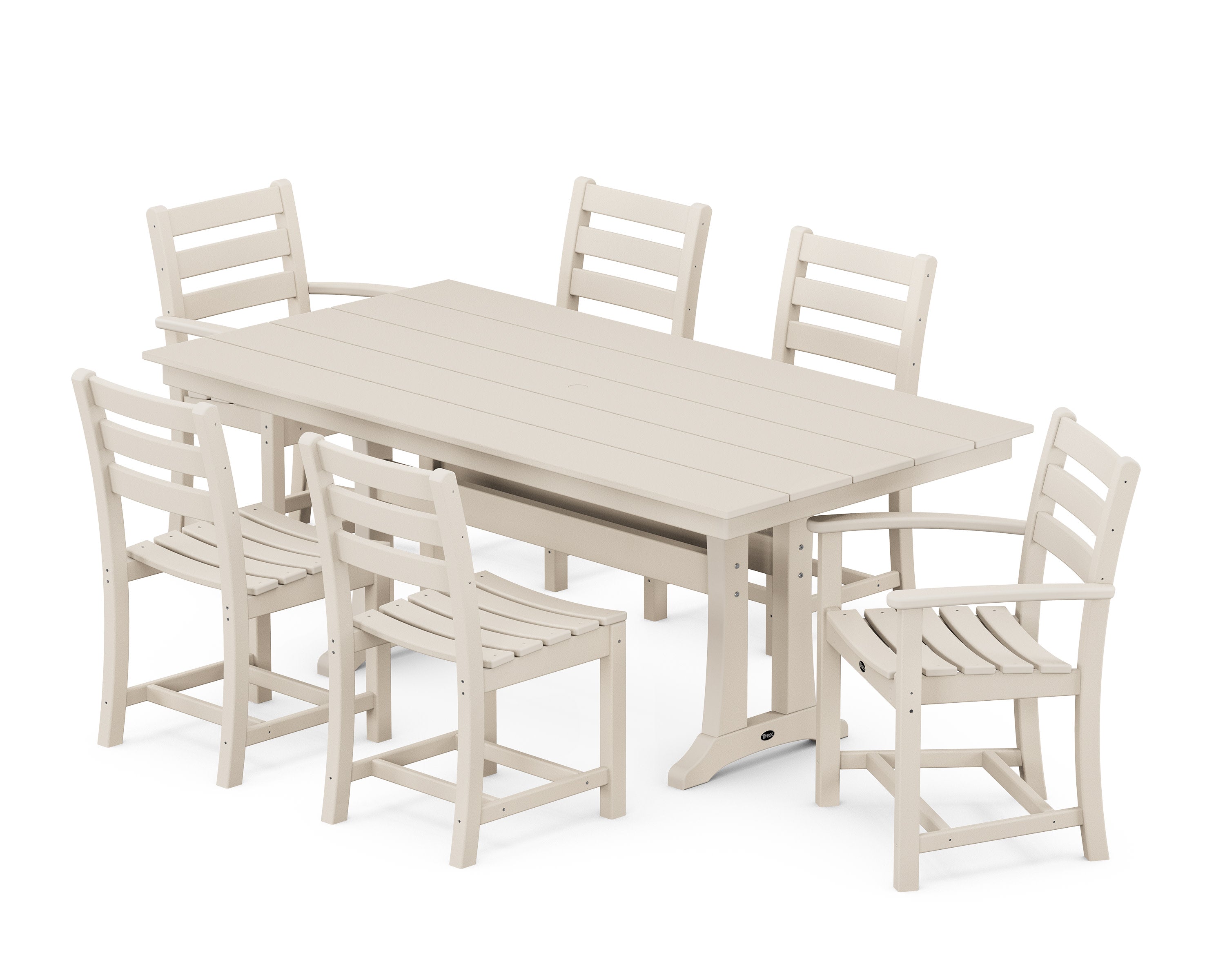 Monterey Bay 7-Piece Farmhouse Trestle Dining Set