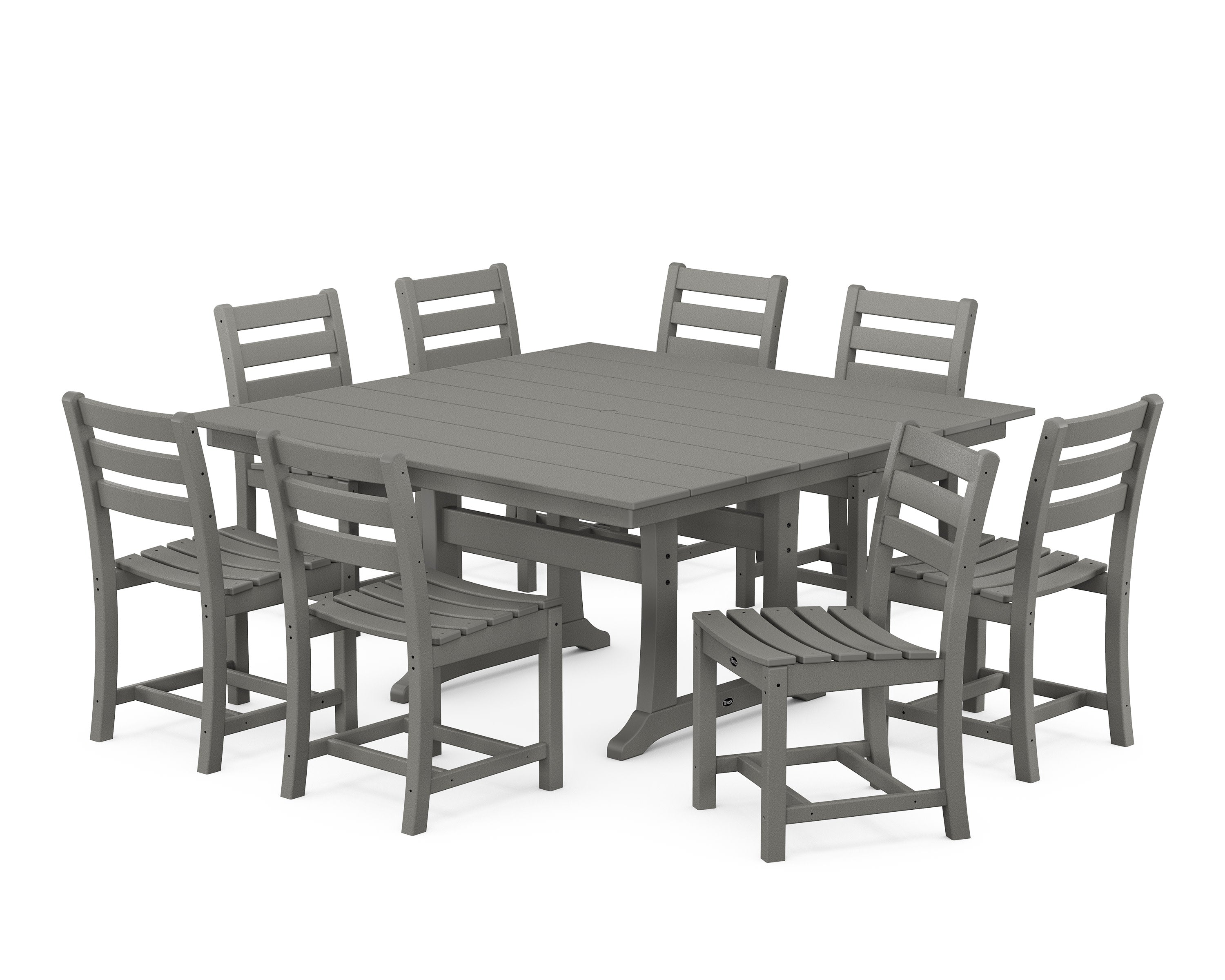 Monterey Bay 9-Piece Farmhouse Trestle Dining Set