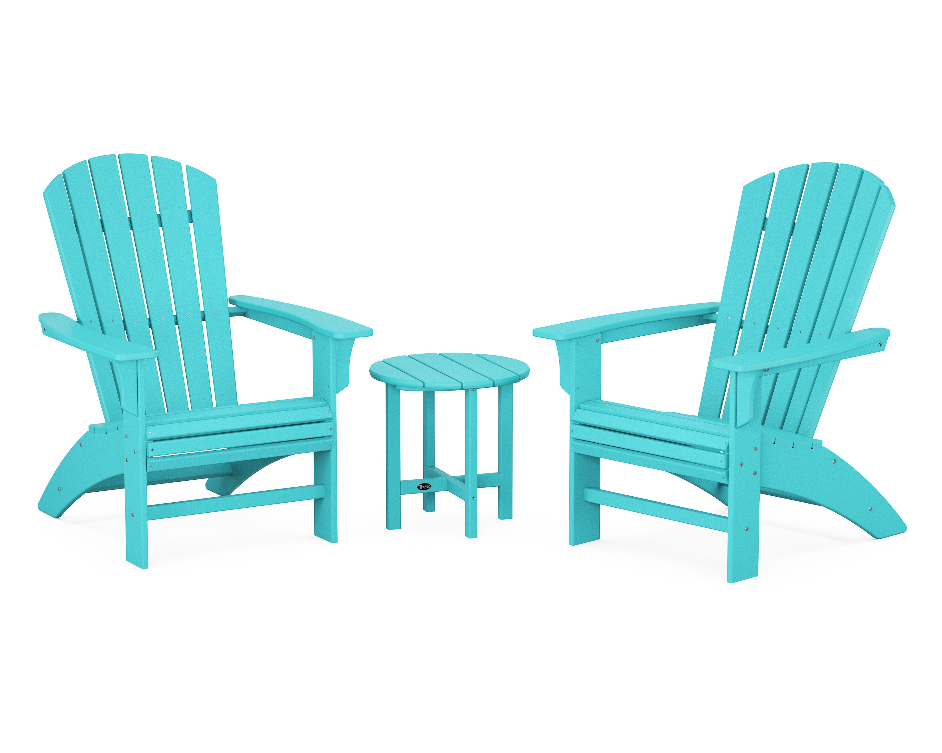 Yacht Club 3-Piece Curveback Adirondack Set