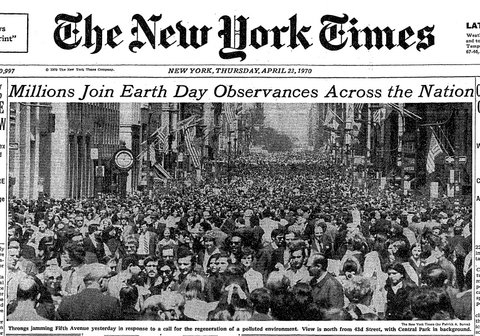 Front Page of The New York Times, April 23, 1970