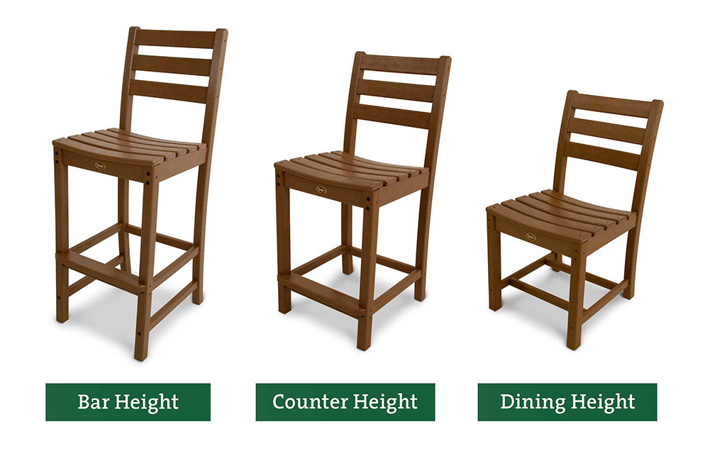 standard bar counter dimensions