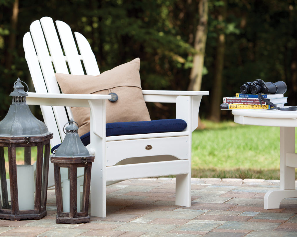 Trex Furniture Cape Cod Folding Adirondack Chair in Classic White