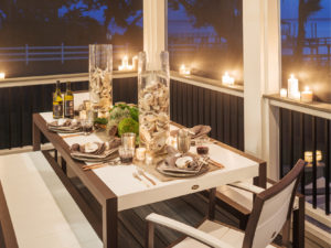Candle lit dinner