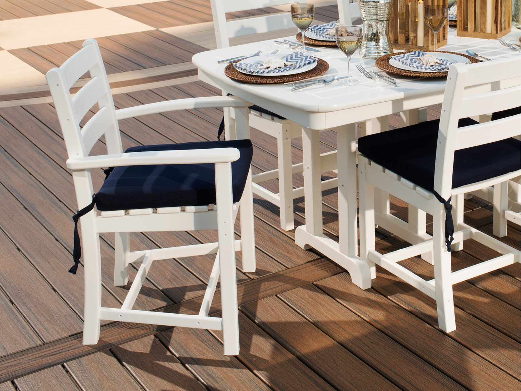 Monterey Bay 7-Piece Dining Set | Monterey Bay Dining Side Chair Seat Cushion