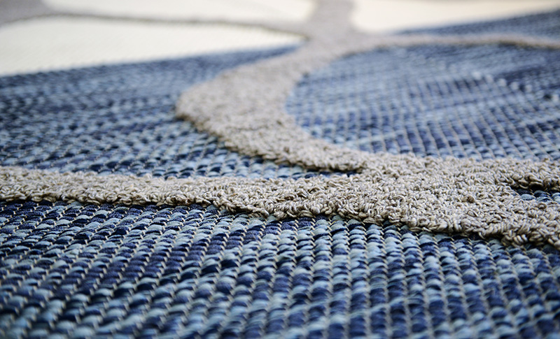 Close up of outdoor rug