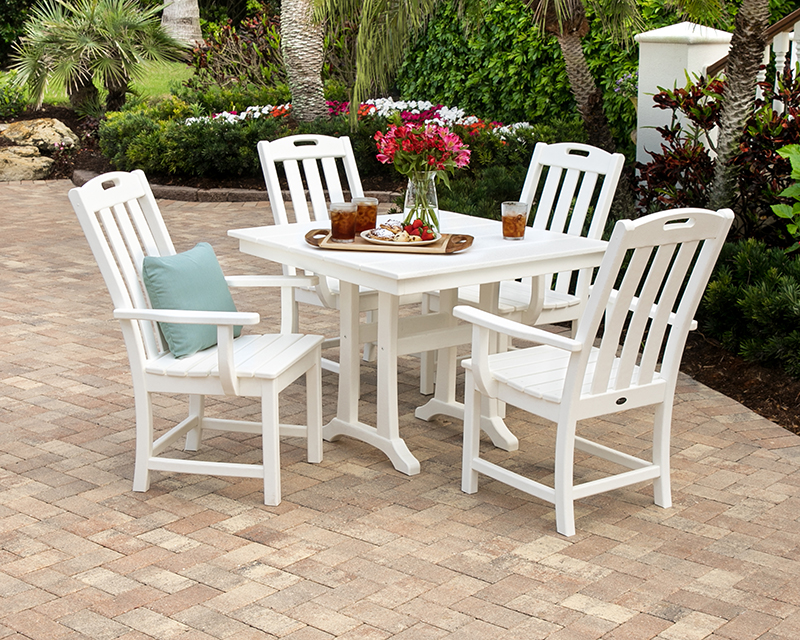 Yacht Club 5-Piece Farmhouse Arm Chair Dining Set