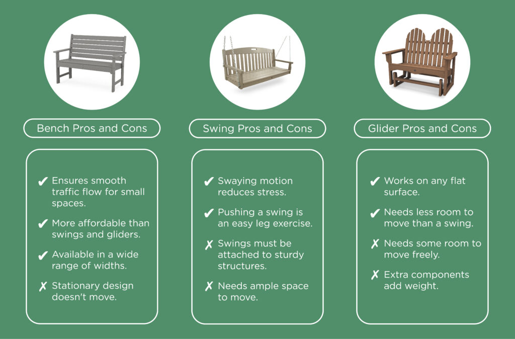 Outdoor Benches, Swings, and Gliders Pros & Cons