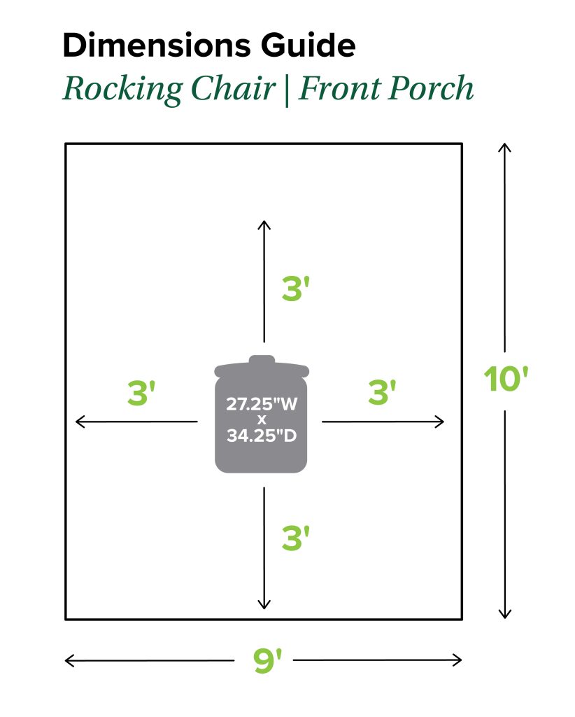 Graphic: How much space do you need for a rocking chair?