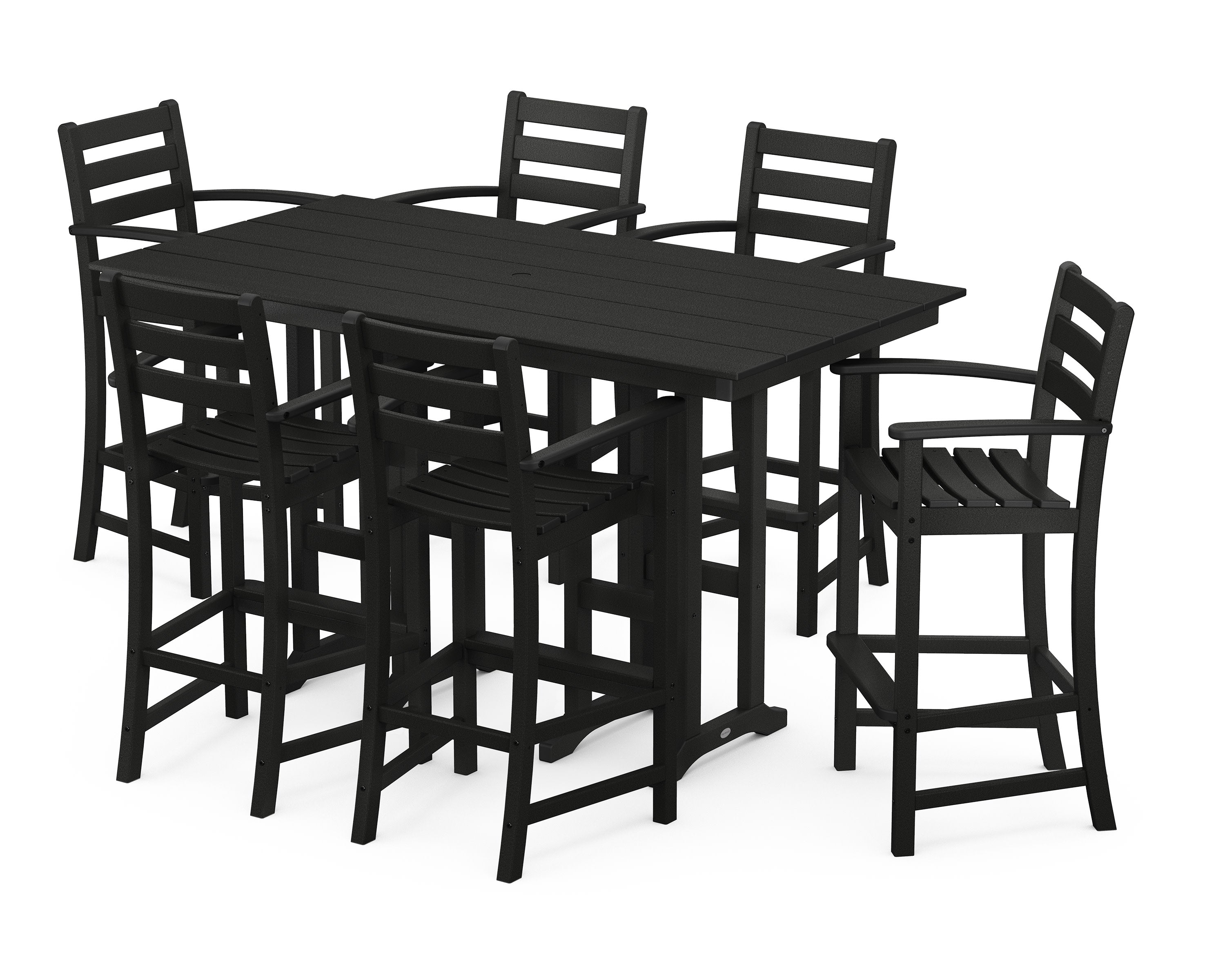 Monterey Bay 7-Piece Farmhouse Arm Chair Bar Set