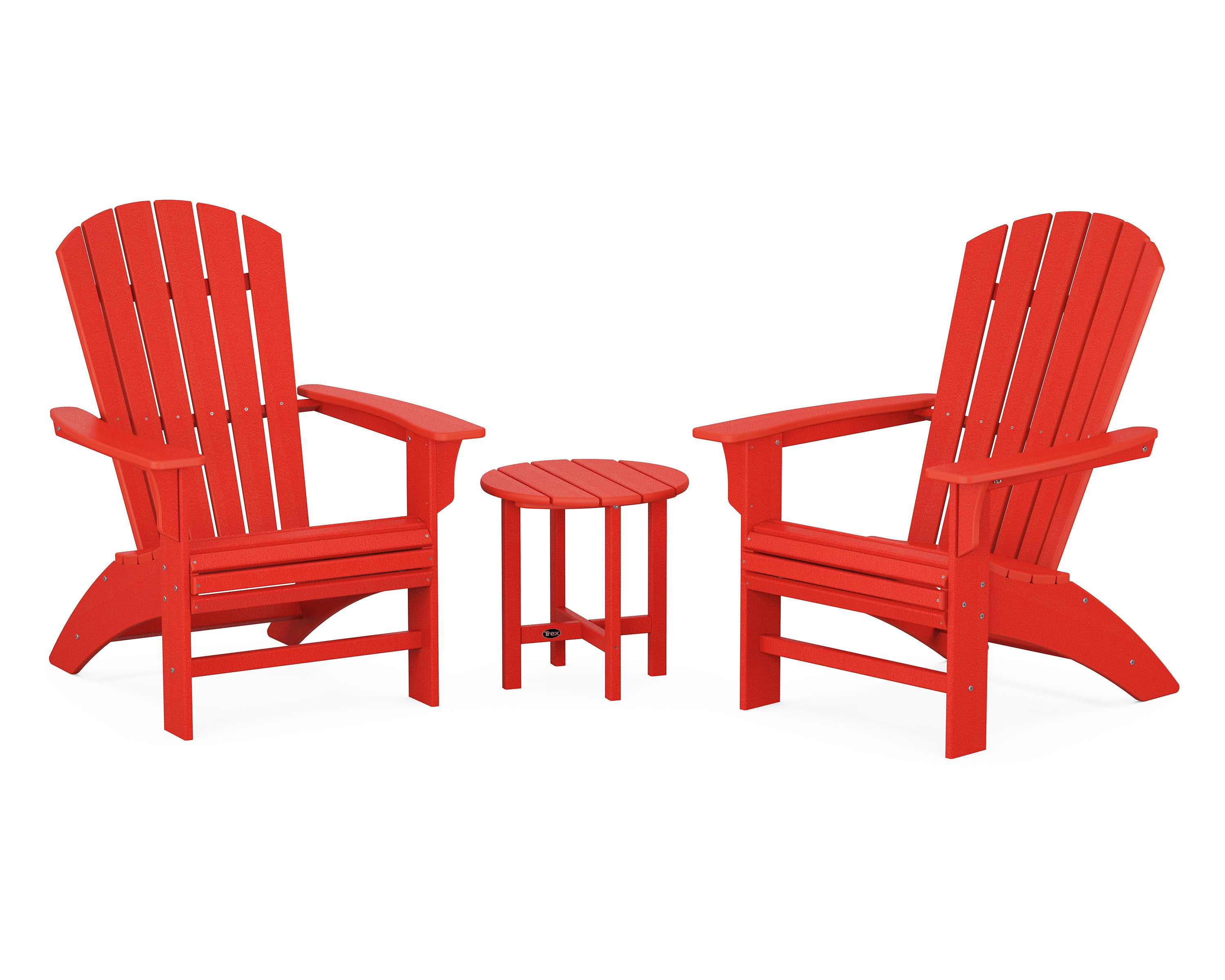 Yacht Club 3-Piece Curveback Adirondack Set