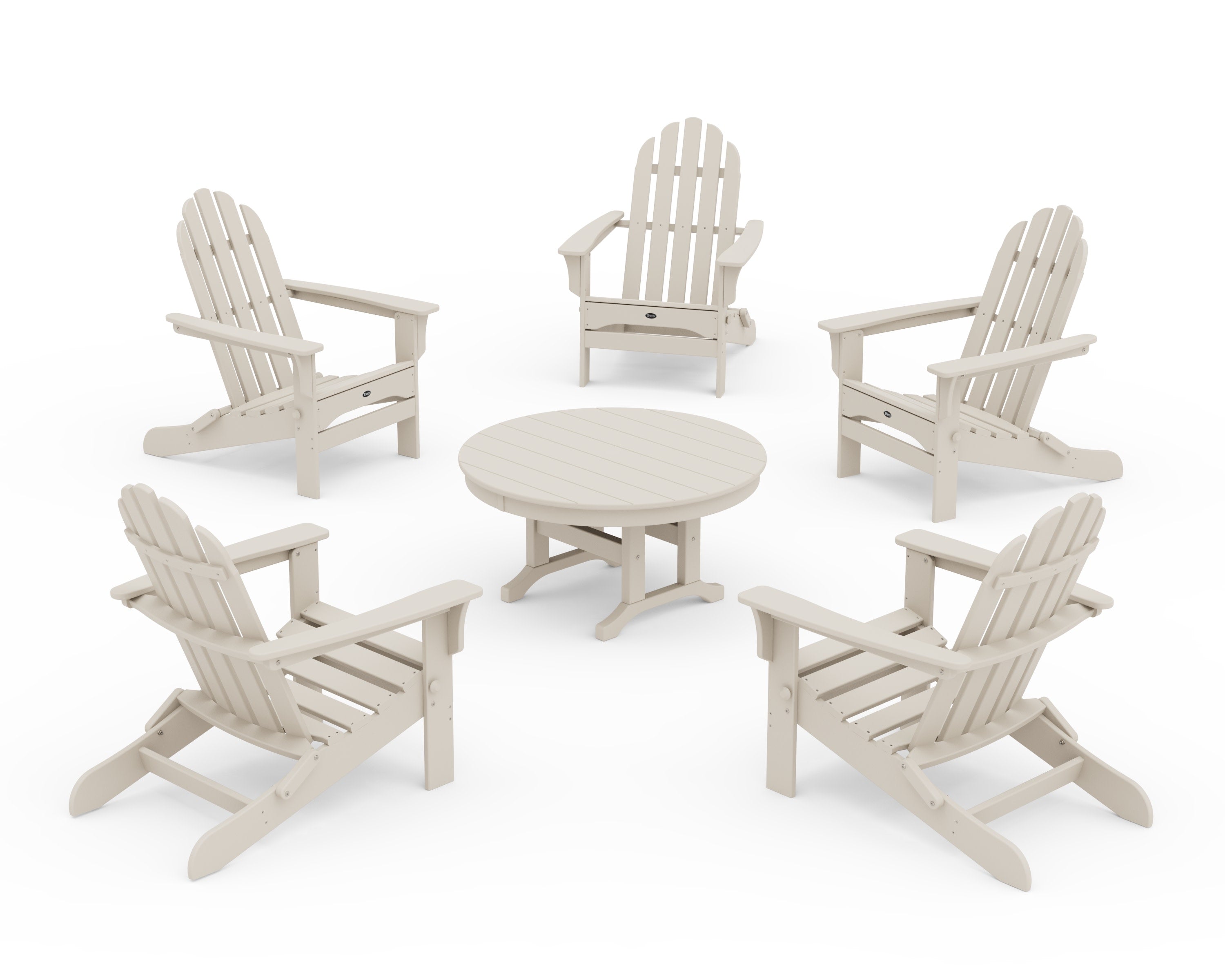 Cape Cod 6-Piece Folding Adirondack Conversation Set