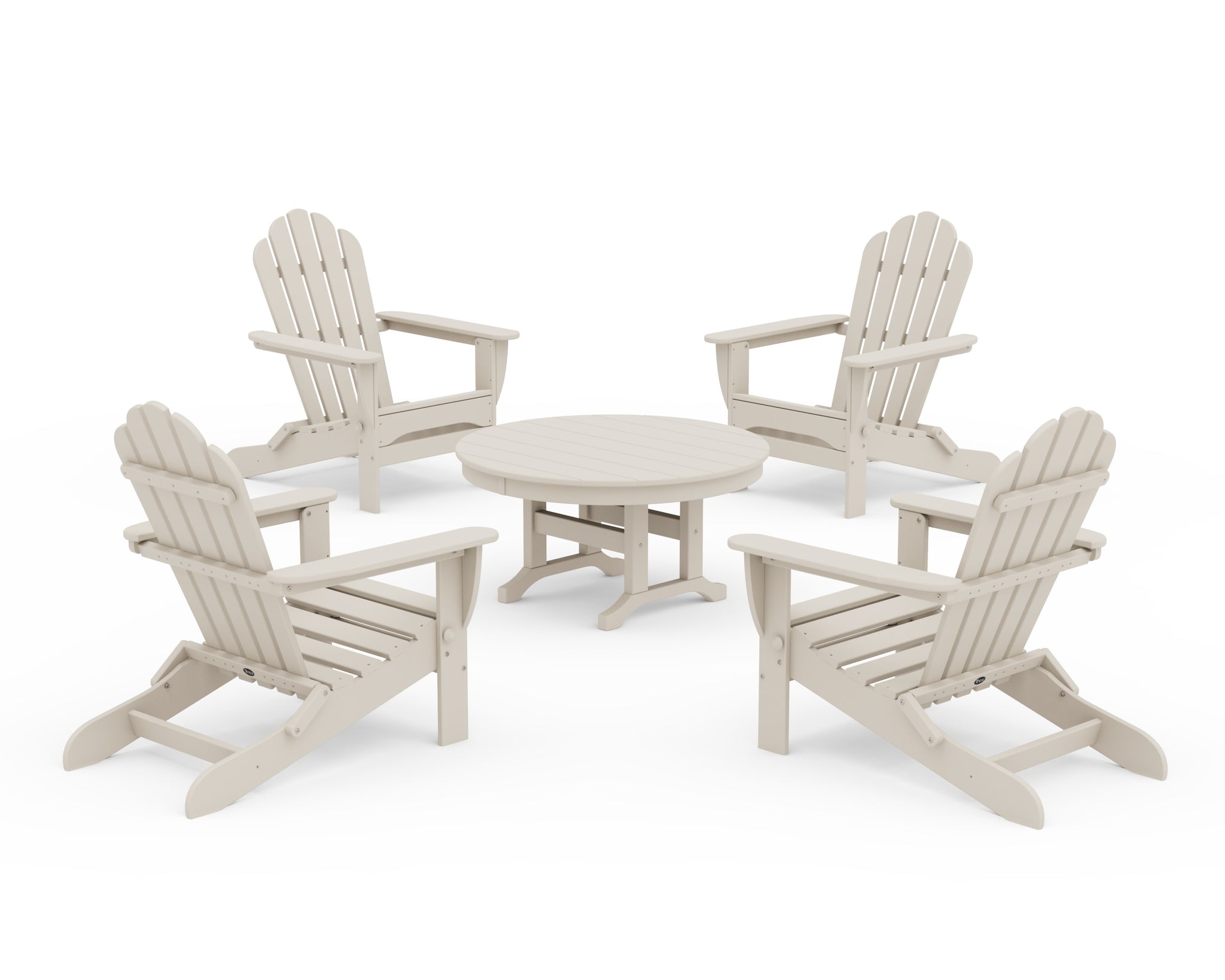 5-Piece Monterey Bay Folding Adirondack Chair Conversation Group