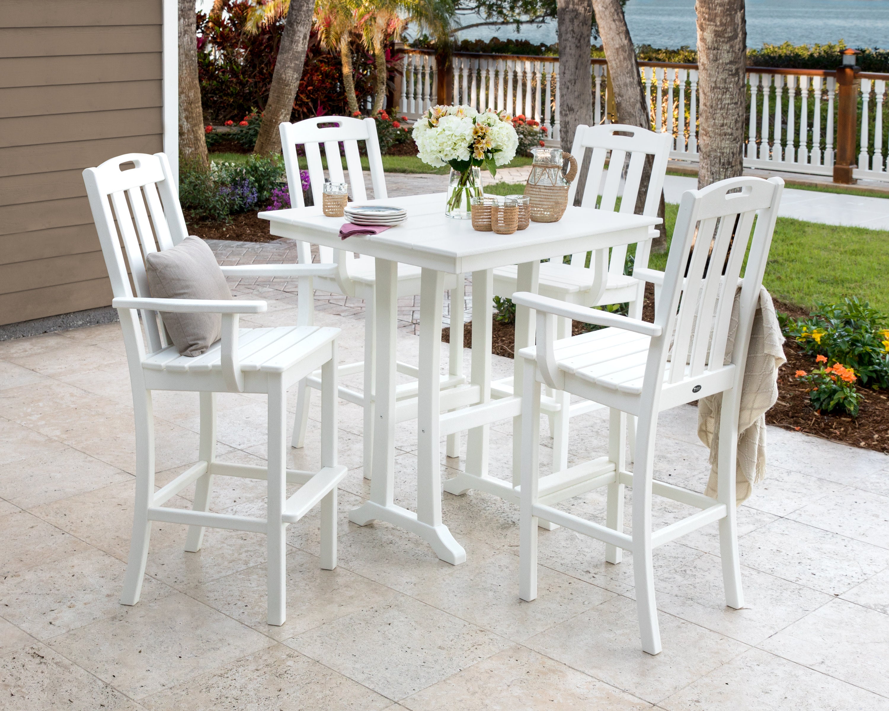 Trex Outdoor Furniture Yacht Club Farmhouse Trestle Bar Set - Thumbnail 2