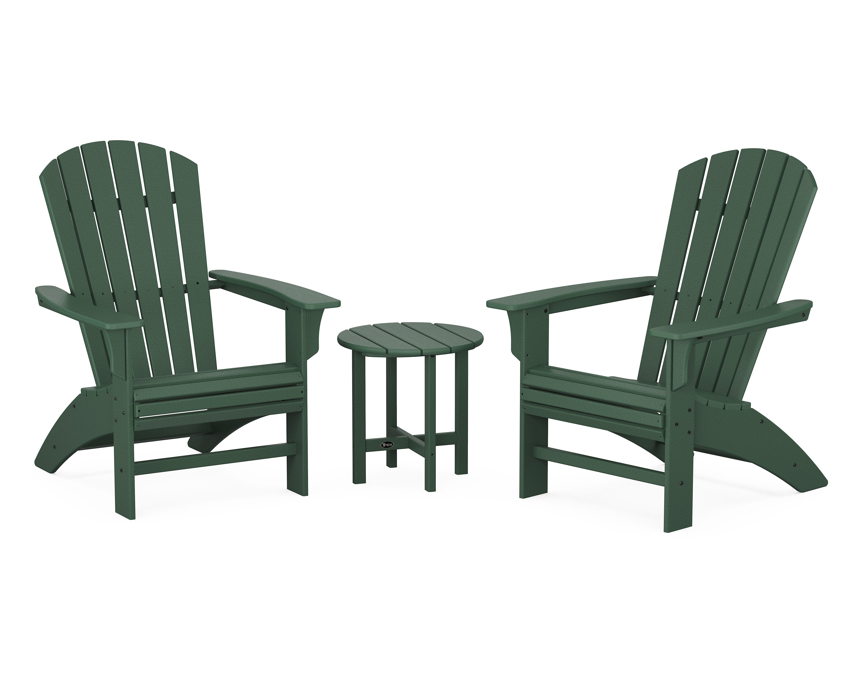 Yacht Club 3-Piece Curveback Adirondack Set