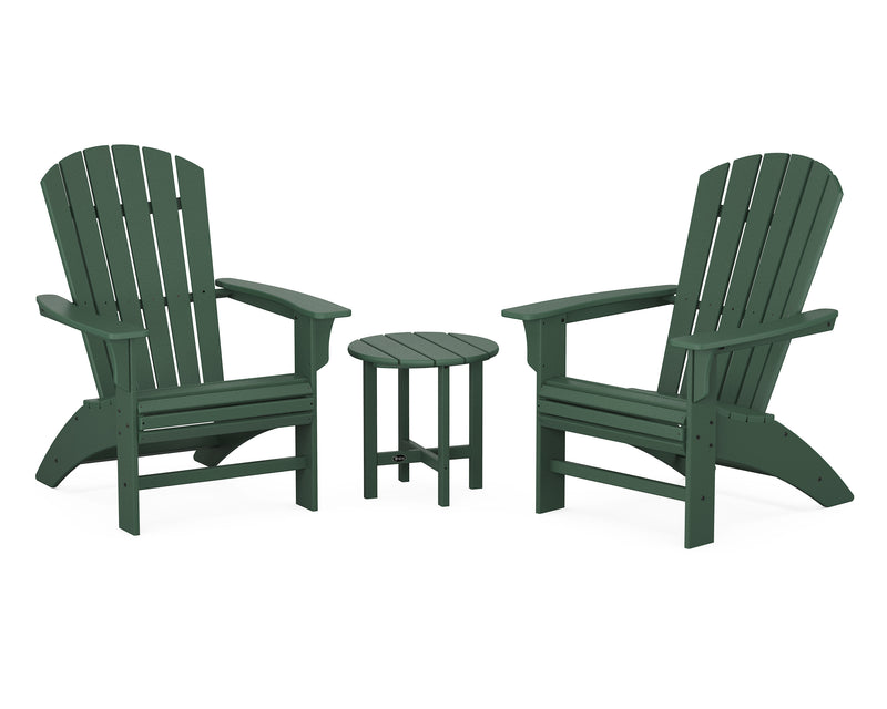 Yacht Club 3-Piece Curveback Adirondack Set