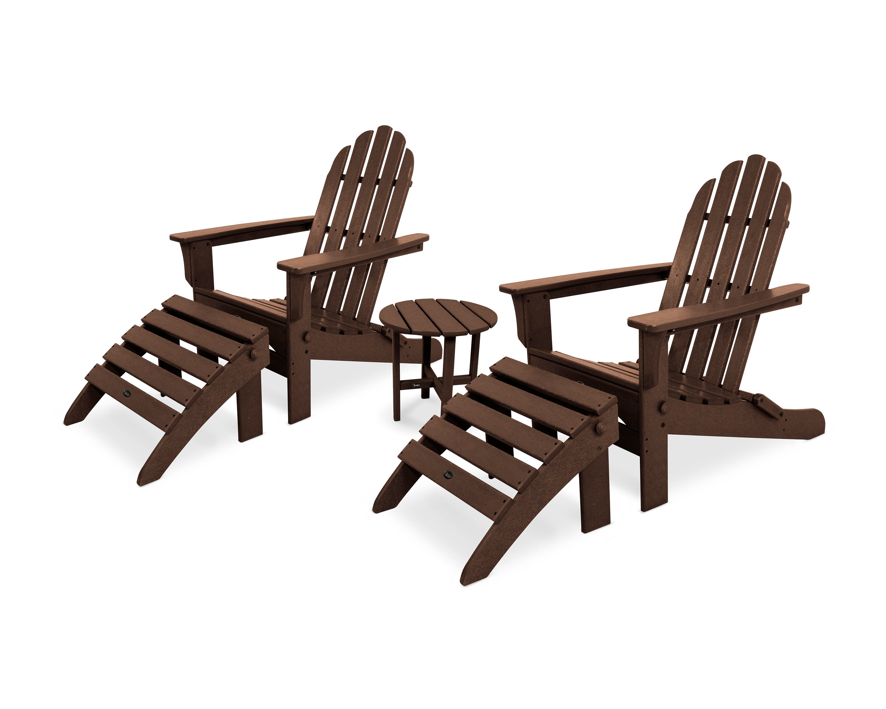 Cape Cod Folding Adirondack Set with Ottomans