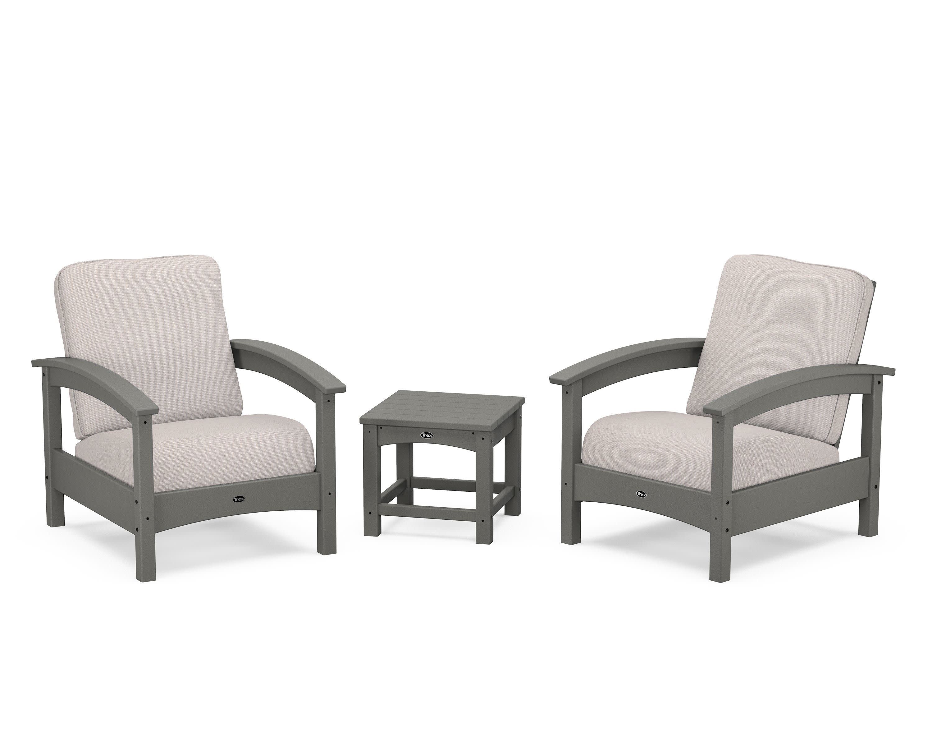Rockport Club 3-Piece Deep Seating Conversation Set