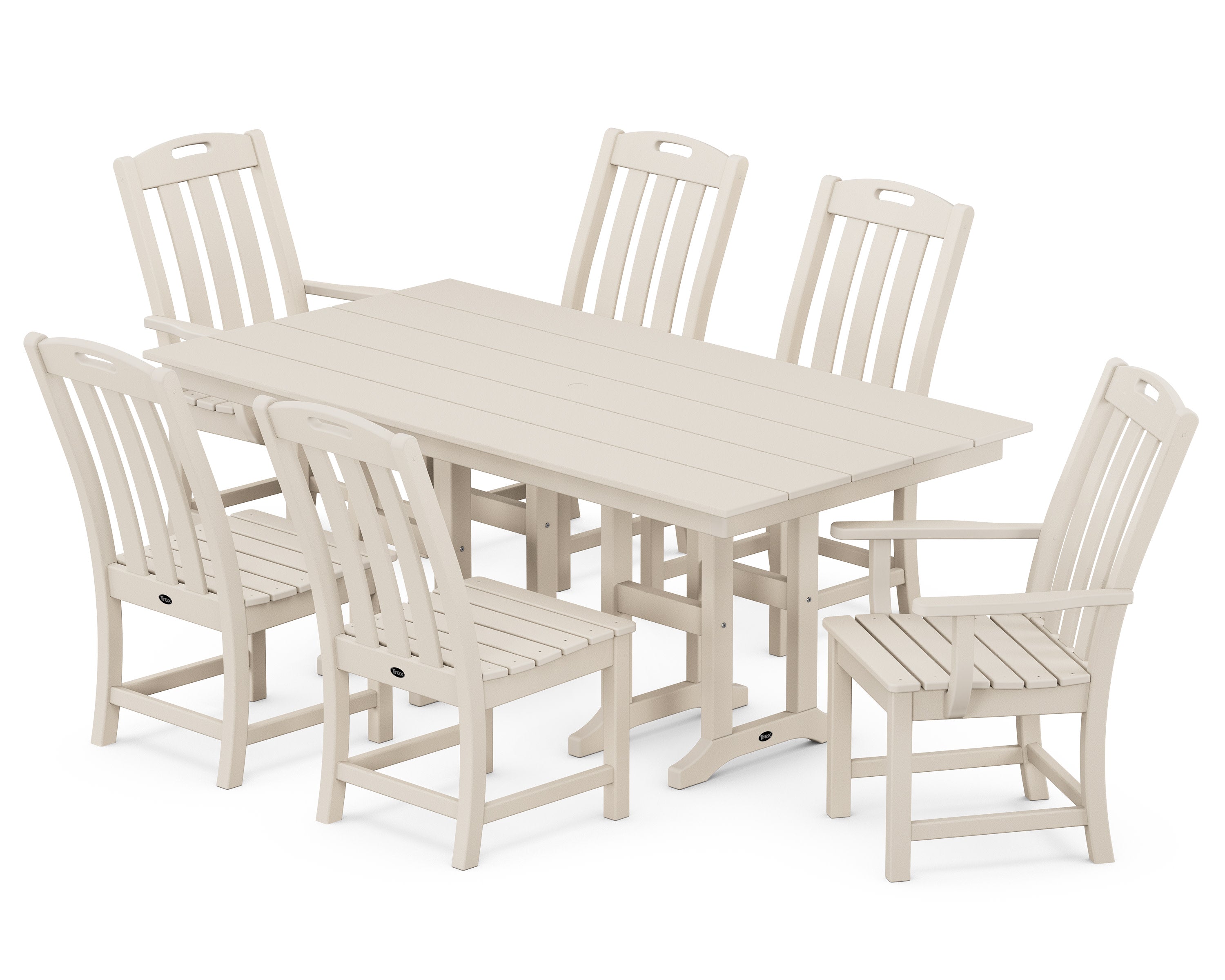 Yacht Club 7-Piece Farmhouse Dining Set