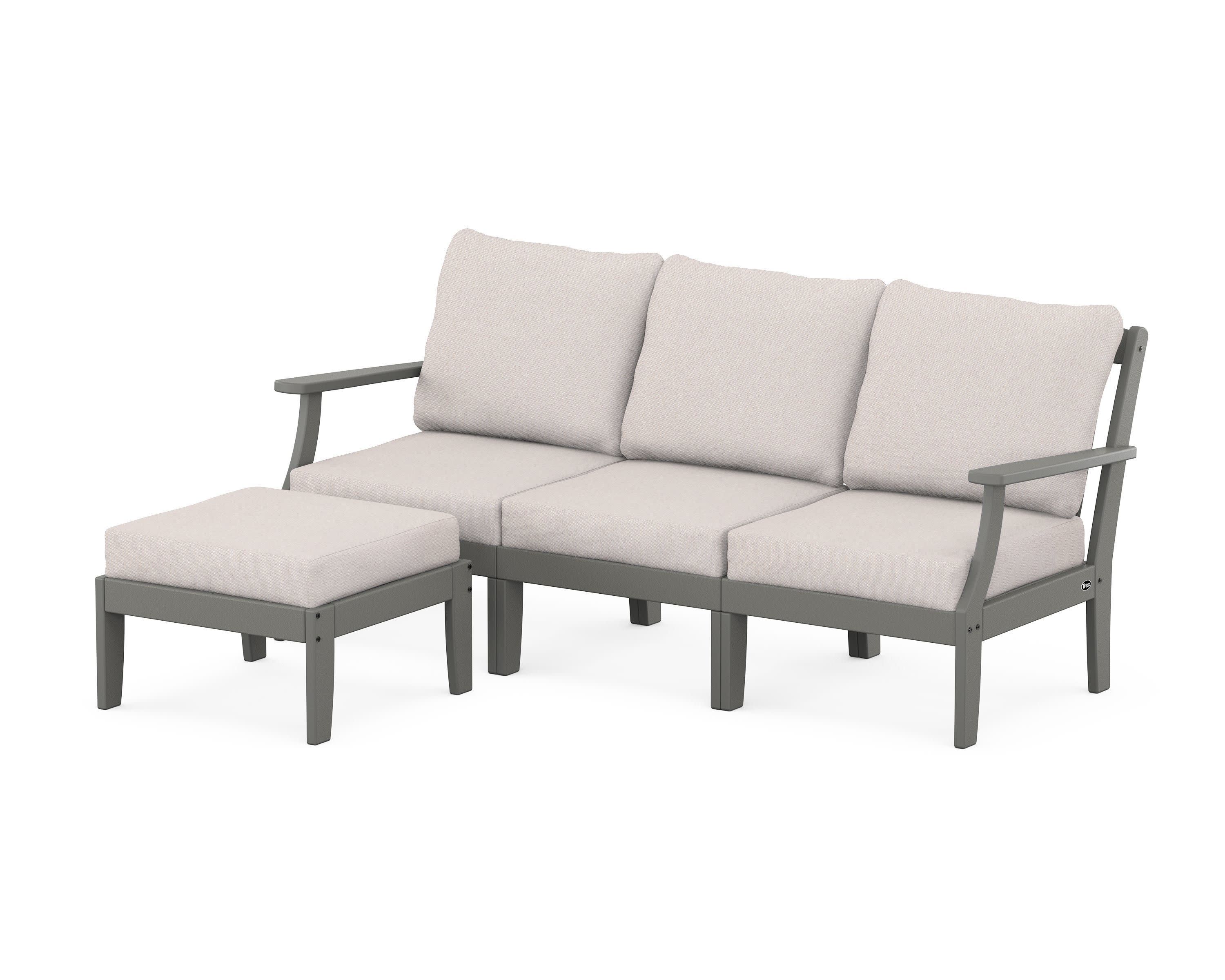Yacht Club Modular 4-Piece Deep Seating Set with Ottoman