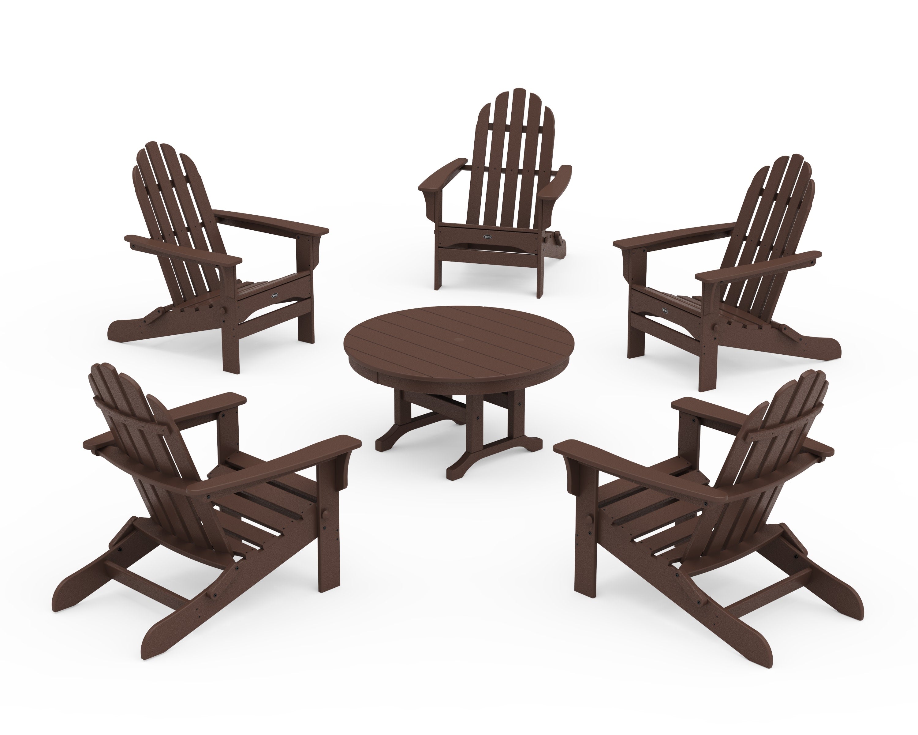 Cape Cod 6-Piece Folding Adirondack Conversation Set
